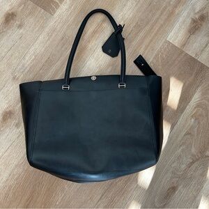 Tory Burch Black Leather Tote Bag